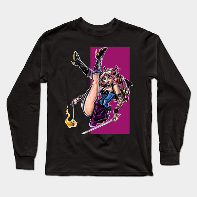 Firelight Succubus Long Sleeve T-Shirt by Djnebulous